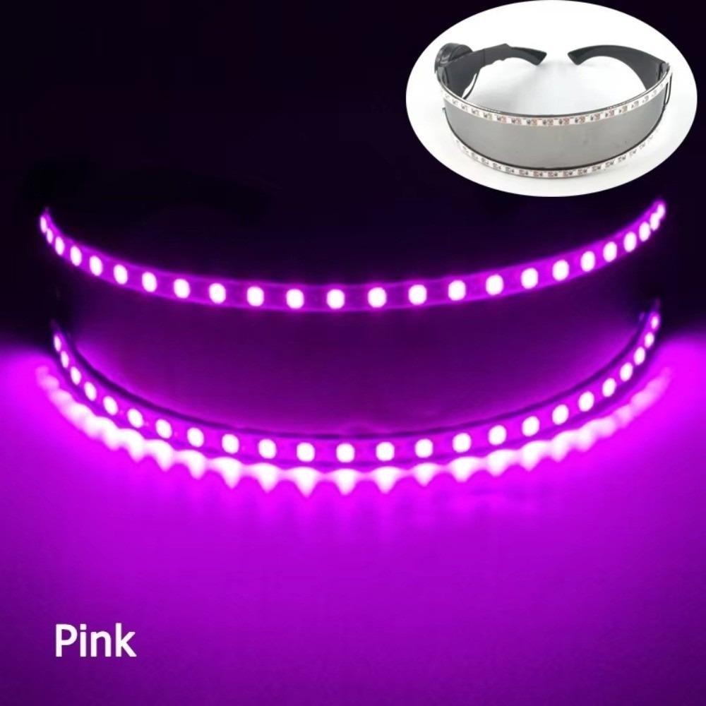 Flashing Lights Light Up Glasses Cyberpunk Style Luminous Eyewear EDM Music Show