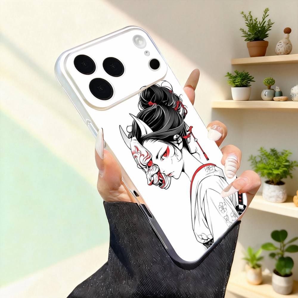 Samurai Warrior Geisha Cool For iPhone 11,12,13,14,15,16,17,Pro,Max,Plus,Mini,SE4,E Phone Case With Magsafe Wireless