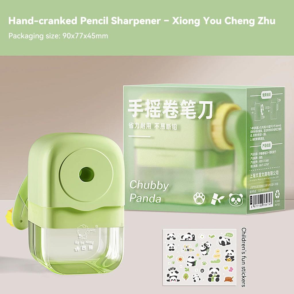 Macaron Colored Pencil Sharpener Student Hand-Crank Pencil Sharpener Large Diameter Drawing Stationery Cute School Supplies