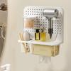 Wall Mounted Wash Face Tissue Box Punch Free Pegboard Organizer Key Tissue Holder  Bathroom