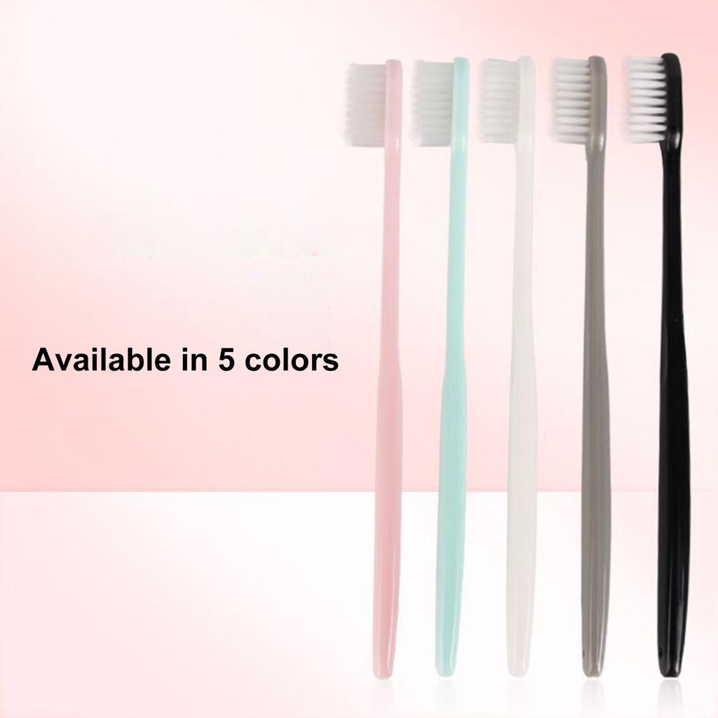 10pcs Toothbrush Set Adult Soft Travel Cleaning Teeth Oral Care for Home and Travel Use Black White Pink Blue Gray