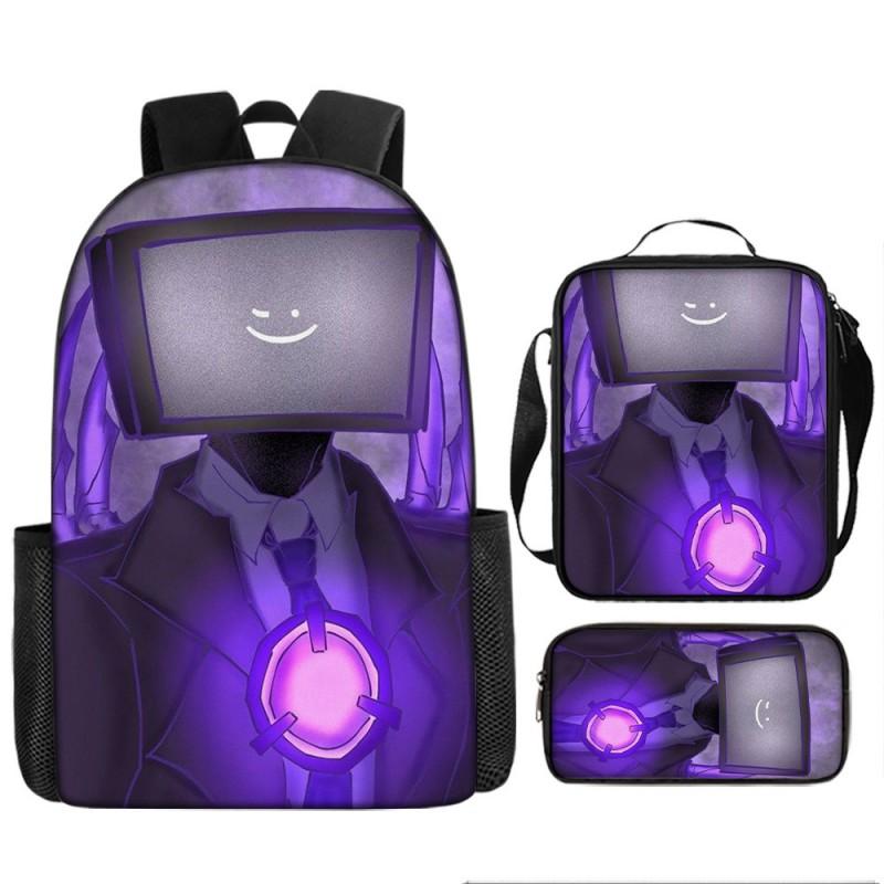 Kinder Cartoon-Charakter Rucksack-Set Schule Oxford-Stoff Atmungsaktiv Leicht Mit Gepolsterten Trägern