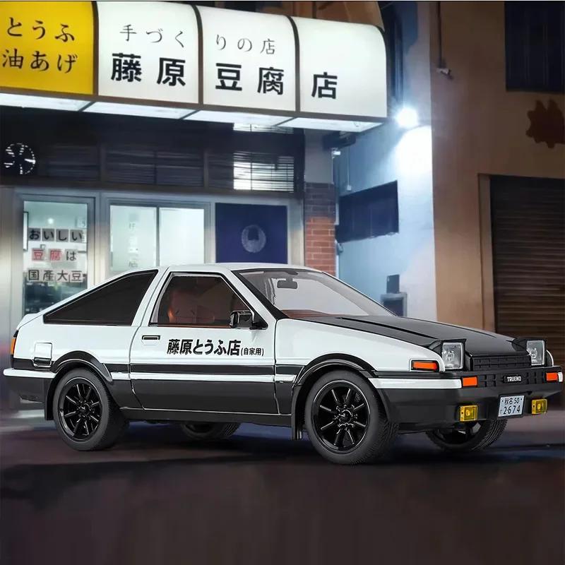 Simulation Initial D 1/18 Toyota AE86 TRUENO Alloy Car Model Diecast Miniature Voiture Gift Boyfriend Boy Birthday Gift