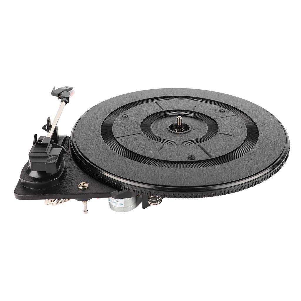 Record Player Turntable Black Plastic Belt Drive Gramophone Turntable Instrument Accessory