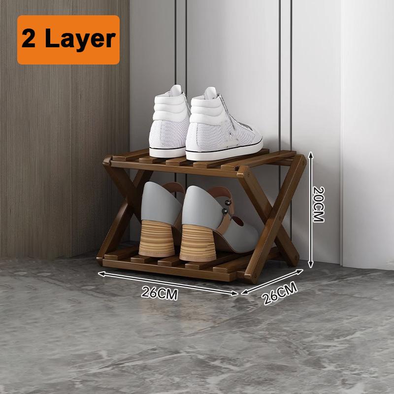 

Полка для обуви из натурального бамбука, многослойная, не требующая установки, органайзер для обуви, угловые полки для хранения на пороге, шкаф для обуви в гостиной