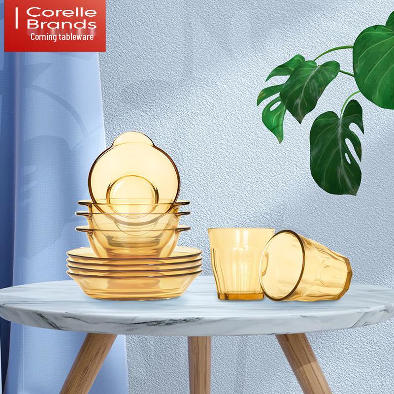 Corning Shiny Jingyao 10-Piece Glass Dinnerware Set