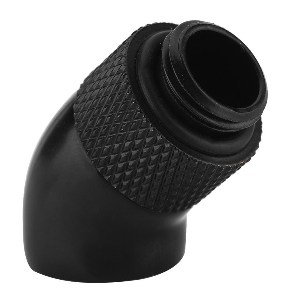 G1 4  Thread 45 Degree Bend Angle Rotary Fitting Adapter for CPU Water Cooling Black