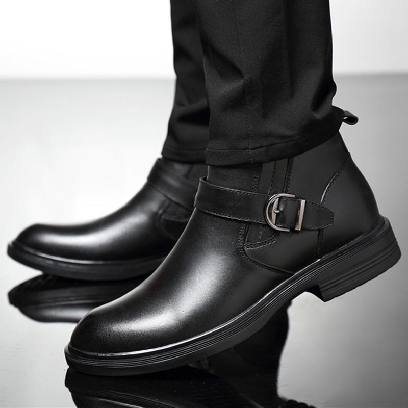 Marke Winter Warme Herren Schneestiefel Hohe Qualität Echtes Leder Krokodilmuster Herrenstiefel mit Fell Luxus Herrenschuhe Größe 36-46