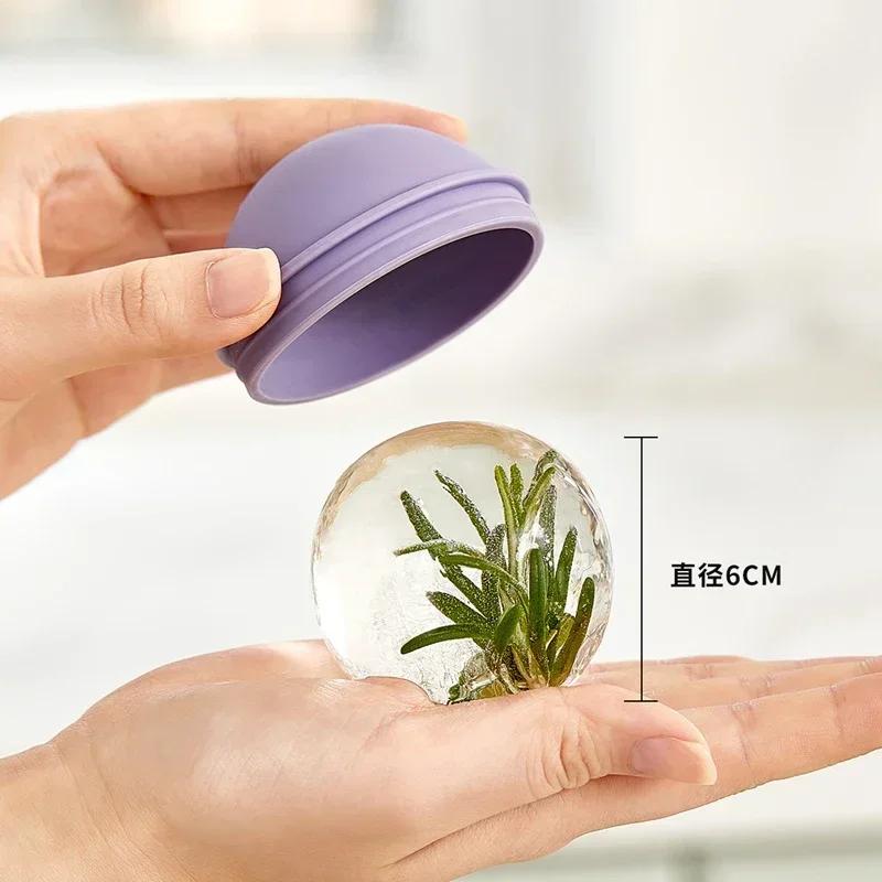 Whiskey Round Ice Cube Maker Silicone Ball Shape Spherical Ice Cube Mould Machine Quick Freezer Ice Mold Tray Kitchen Gadgets