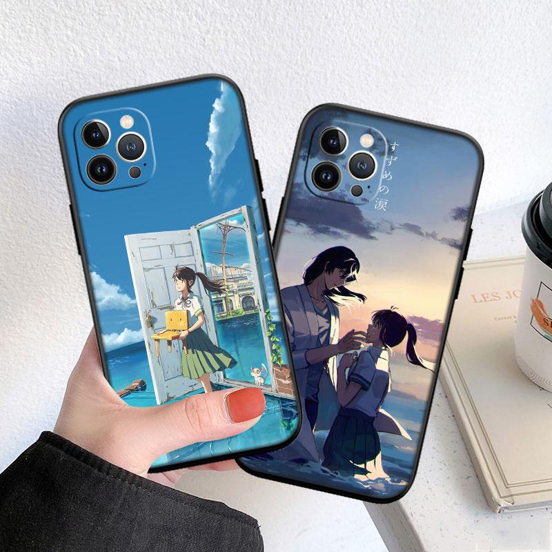 HK68 Suzume Soft Shell Phone Case for iPhone SE X XS XR 16E 17 11 Pro Max 8 7 6 6s Plus Air