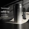 TOMIC Tragbarer Isolierter Kaffeebecher mit Strohhalm und Deckel