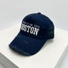New Unisex Letter Embroidery Broken Style Baseball Hats Breathable Personal Sunshade Peaked Caps Versatile Fashion Street Retro