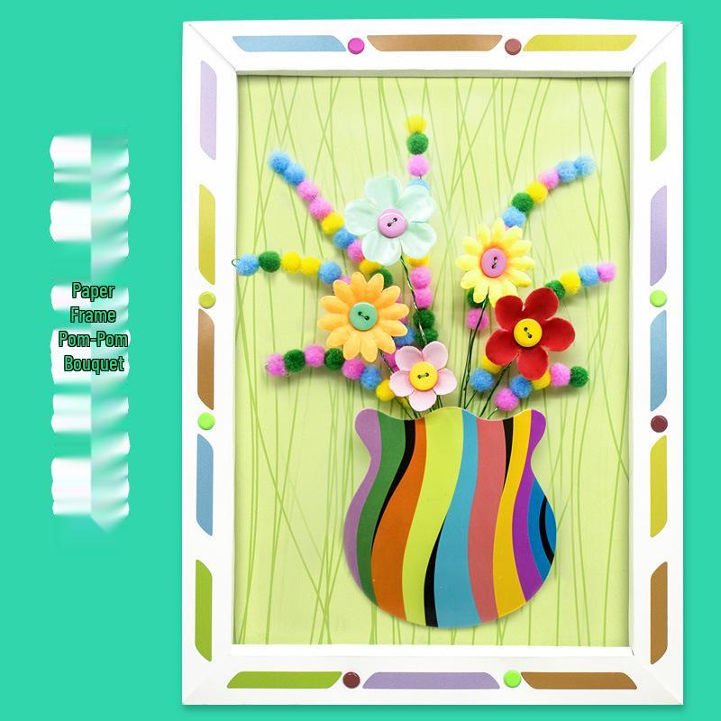 Kids' DIY Pipe Cleaner Flower Bouquet Kit - Ideal for Kindergarten Crafts & Holiday Gifts