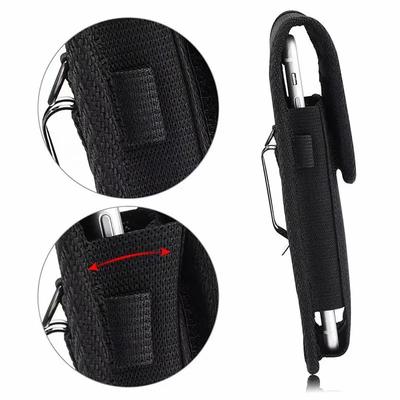 Mobile Phone Nylon Pouch Universal Cell Phone Belt Clip Carrying Holster Case Waist Bag Black Outdoor Sports Climbing Belt Bag