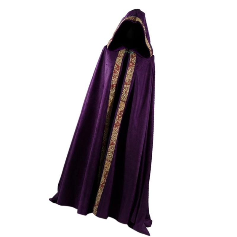 Halloween Death Cloak Loose Comfortable Hooded Death Robe Cloak Meidieval Cape Costume for Adult Cosplay Party Halloween