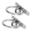 2pcs Stainless Steel Pad Eye Plate High Strength Highly Polished Heavy Duty Pad Eye Plate with