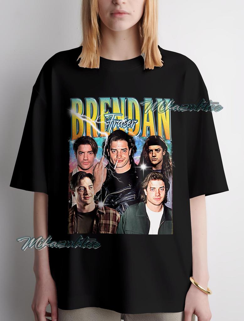 Brendan Fraser shirt, Vintage style Dtg Print Graphic Textured text Design shirt, Prime brendanTshirt