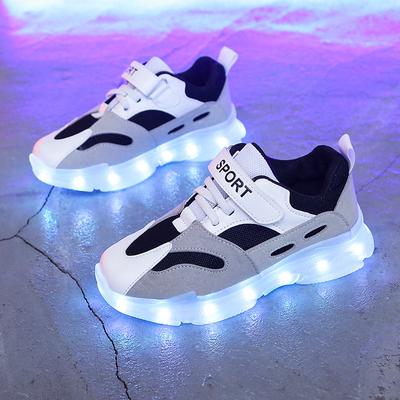 Bunte Leuchtende Schuhe Wiederaufladbare Blinklicht Schuhe Netzoberfläche Rutschfest Outdoor Leuchtend Jungen und Mädchen Freizeit Sportschuhe