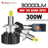 30000LM H7 LED Headlight 360° Degree CSP LED 6000K 8000K 300W High Low Beam 9012 HIR2 H1 H11 H4 HB3 HB4 H8 H9 9005 9006