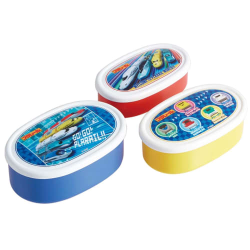 Skater Antibacterial Lunch Box Storage Containers, Set of 3, Plarail 22 Boys, Made in Japan, SRS3SAG-A