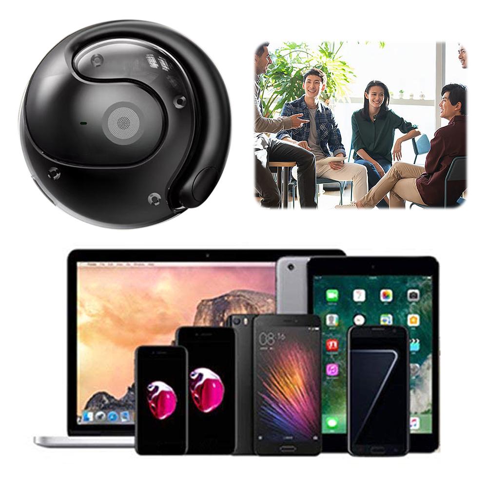 Wireless BT AI Real-time Language Translation Earphones Hanging Headphone Translator with 144 Languages and HD Sound for Travel