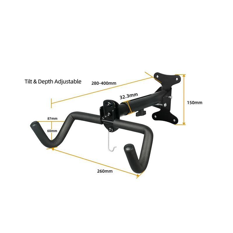 Bike Wall Mount For Road Mountain Bike Space Saving Rack Wall Hook Foldable Adjustable Cycling Rack Bicycle Accessories