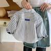 Boys 2-8 Years Long Sleeve Striped Casual Shirt for Spring Autumn