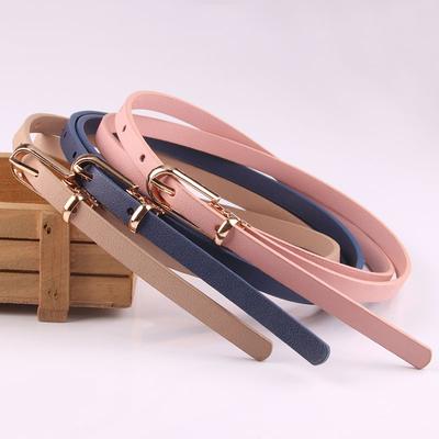 Dress Sweater Thin Belt Personality Metal Buckle Waist Strap Fashion Women Decoration Accessory Exquisite PU Leather Waistband
