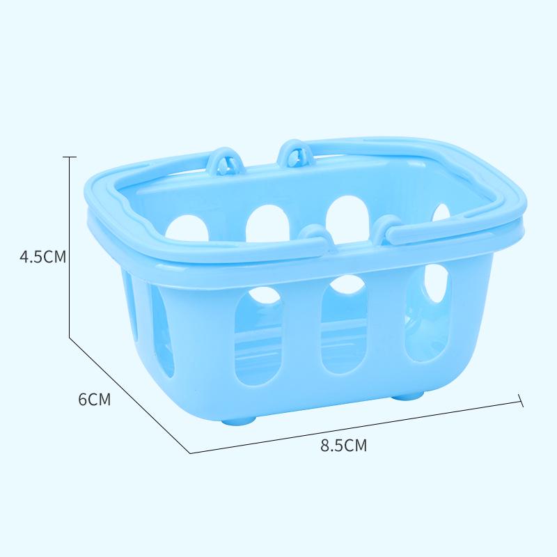 Mini Shopping Basket Toy Set: Dollhouse Grocery & Fruit Accessories