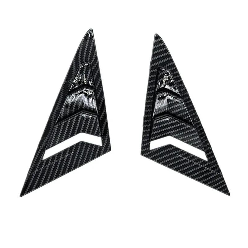 For VW Golf 7 MK7 MK7.5 2013~ Car Front Triangle Window Louver Side Shutter Blind Shades Cover Trim Sticker Vent Carbon Auto