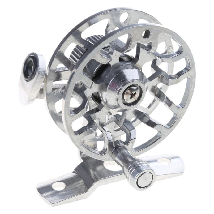 Fly Reel Right Handed Mini Lightweight Fishing Reel 53mm/50g Aluminum Alloy Ice Fishing Wheel Reel Spools Tackle Reel
