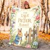 Peter Rabbit Flannel Blanket Soft Warm All-Season Throw, Design for Camping, Car Travel, Hiking Sofa, Bed, Office Perfect Gift for Parties