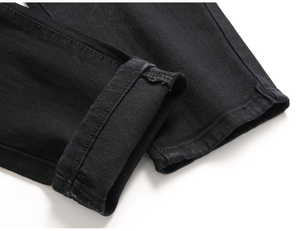 Pánské letní slim fit strečové džíny s dírami - Pět barev, trendy roztrhání na kolenou