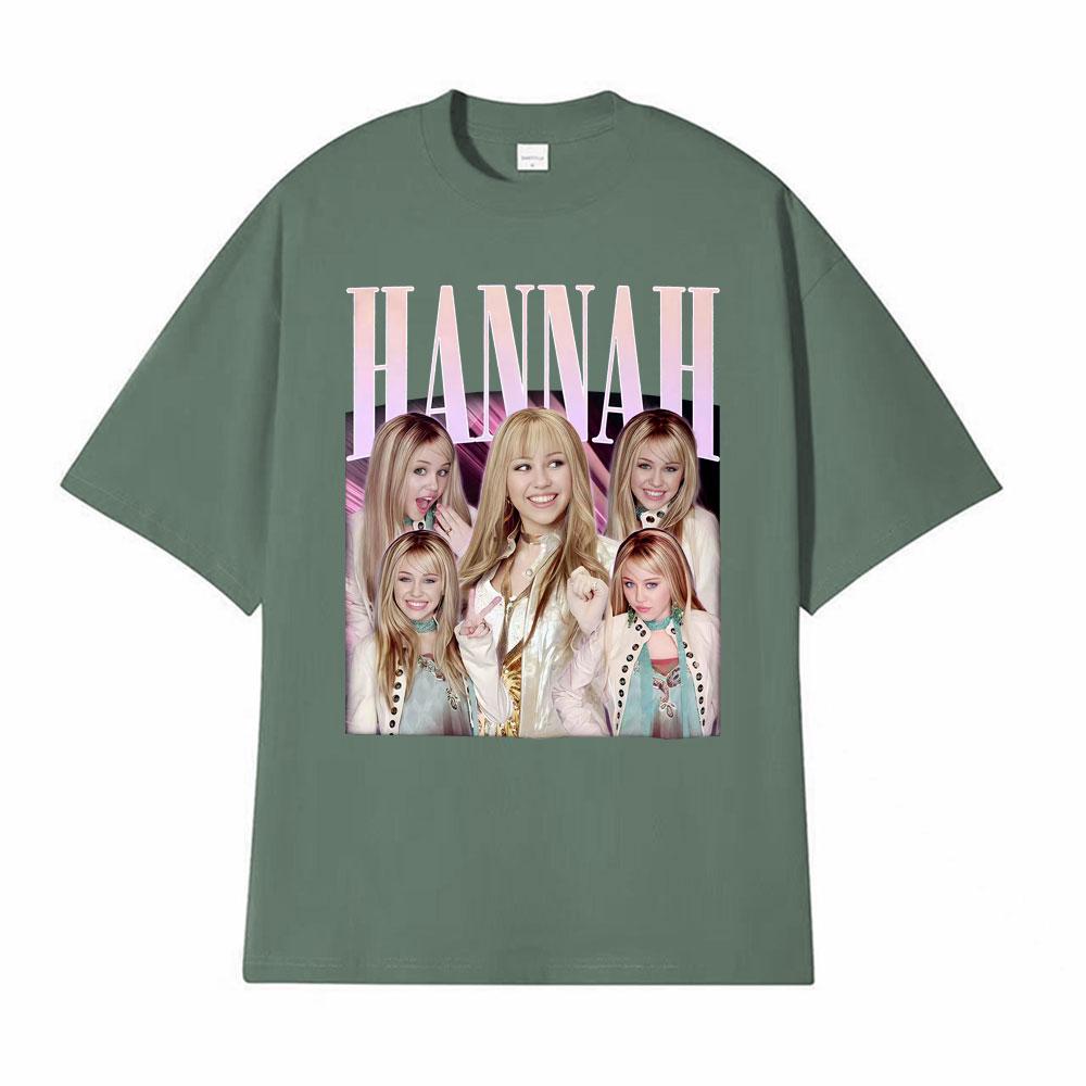 Retro Hannah Montana Aesthetic Graphic T Shirts Men Women Harajuku Hip Hop Streetwear Tshirt Cotton Casual Short Sleeve T Shirt