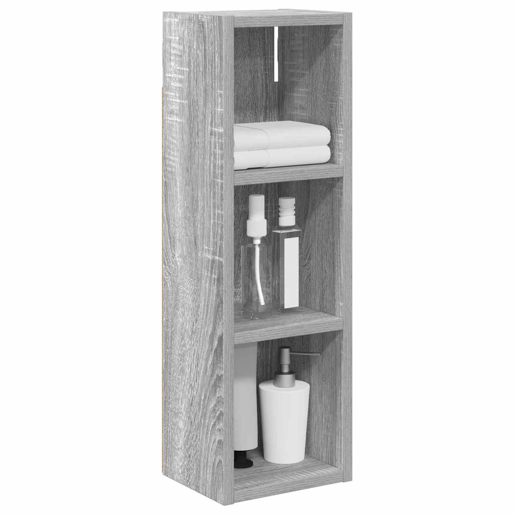Bathroom Wall Cabinet Grey Sonoma 20 x 16 x 62.5 cm