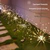 2024 IP65 Solar-Powered Waterproof Outdoor Fireworks Lights for Courtyard & Lawn Decoration