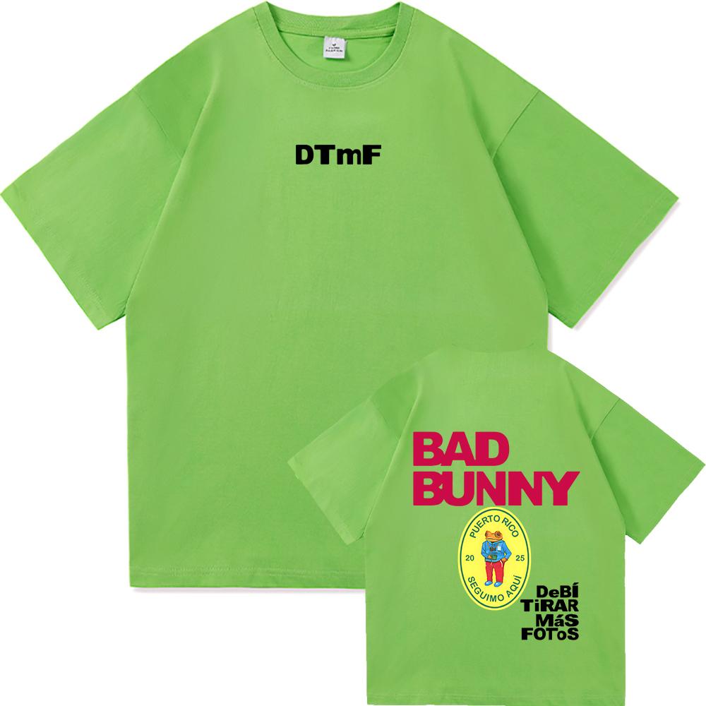 

DTMF Debí Tirar Más Fotos Bad Bunny T Shirt Fashion Men Vintage Funny Frog Tshirt Unisex DeBÍ TiRAR MáS FOToS Cotton Tees Shirts S