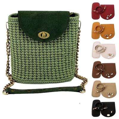 3Pcs/Set Replacement DIY Bag Accessories Solid Color Leather Bag Strap Woven Crochet Bag