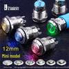Lanbo 12mm Stainless Steel Waterproof Button Switch with Light
