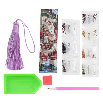 Segnalibro Pittura Diamante Motivo Babbo Natale Fai da Te Strass Perline AA264