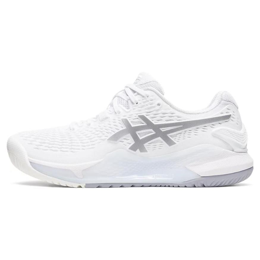 New Asics Gel Resolution 9 White Pure Silver Women's 1042A208-100