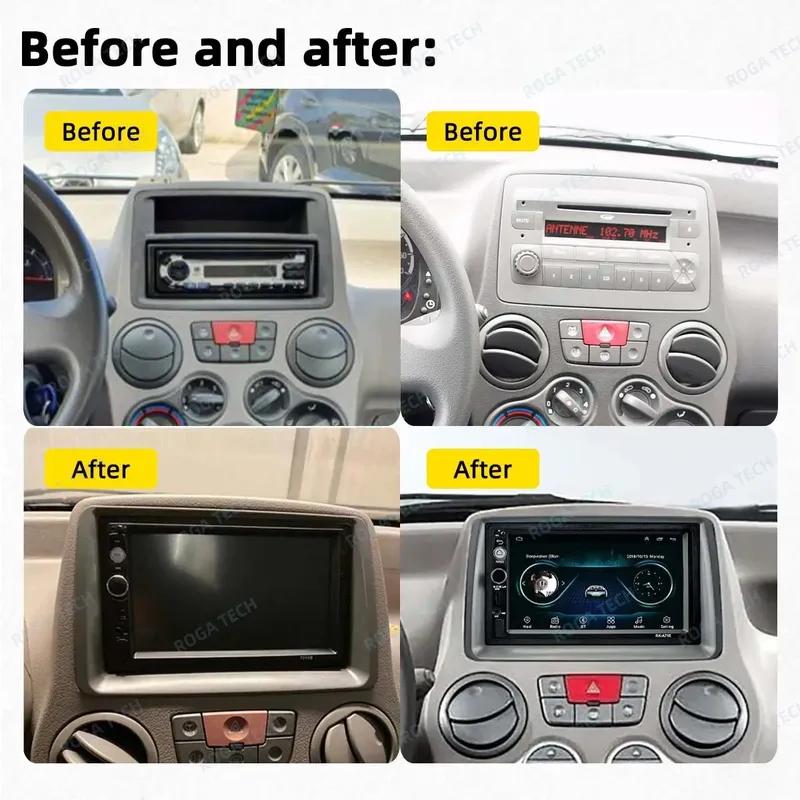2 Din Android for FIAT Panda 2003 -2012 7" Car Radio Multimedia Player Head Unit with Frame Wifi GPS Navigation Stereo Autoradio