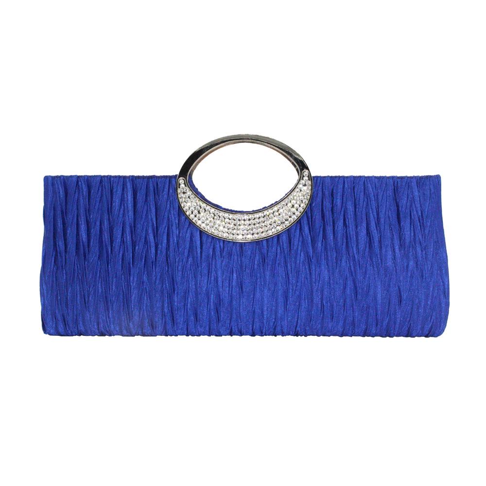 Classic Rhinestone Pleated Evening Bag for Women
