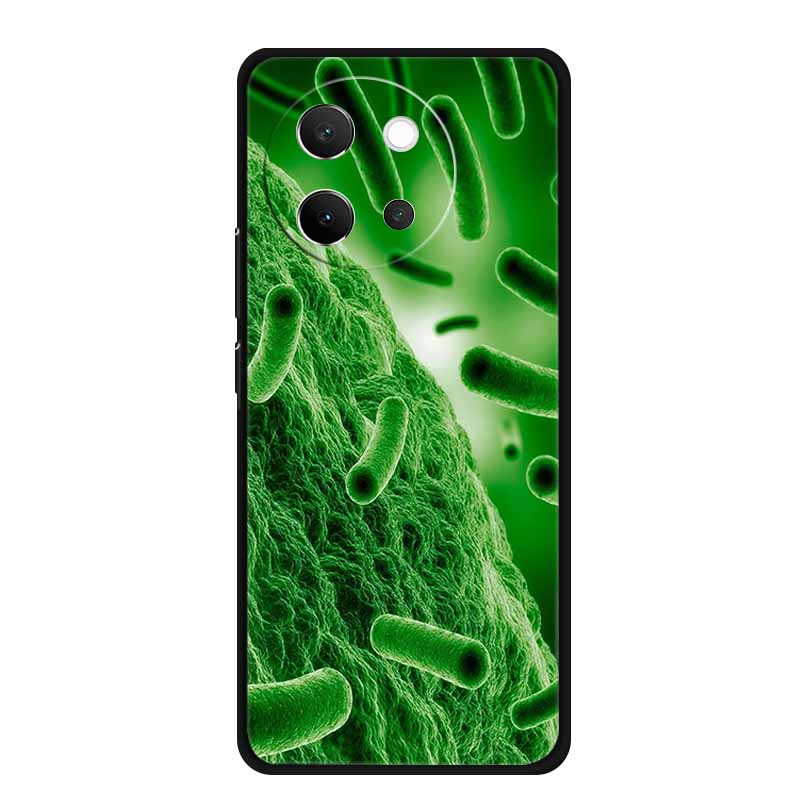 For Vivo V40 Lite Case V40lite V 40 Lite Fashion Black Silicone Soft Back Cover Case For Vivo V30e 5G Phone Case V 30 e Funda