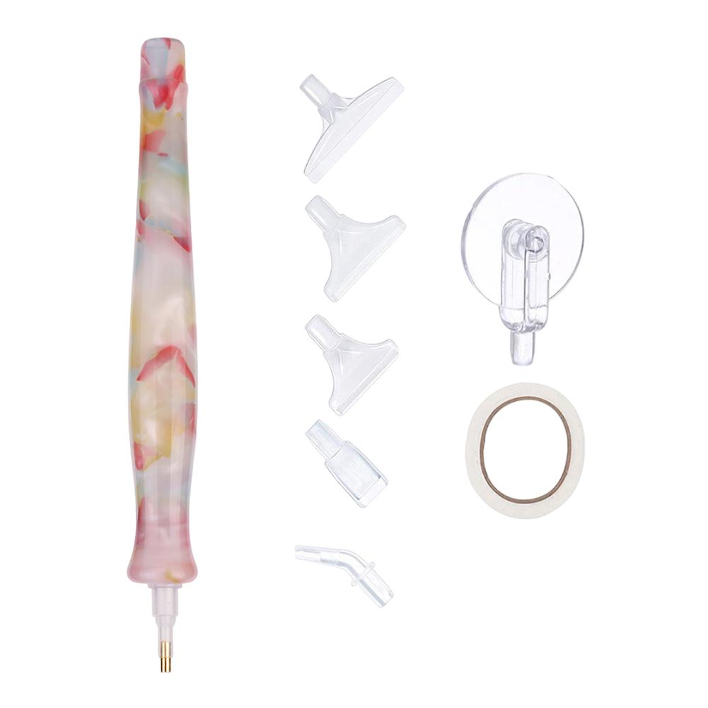 1 Set 5D Harz Diamantmalerei Stift mit Metall-Ersatzstiftspitzen Multi-Platziere Punktbohrerstifte für DIY Diamant-Nagelkunstwerkzeug