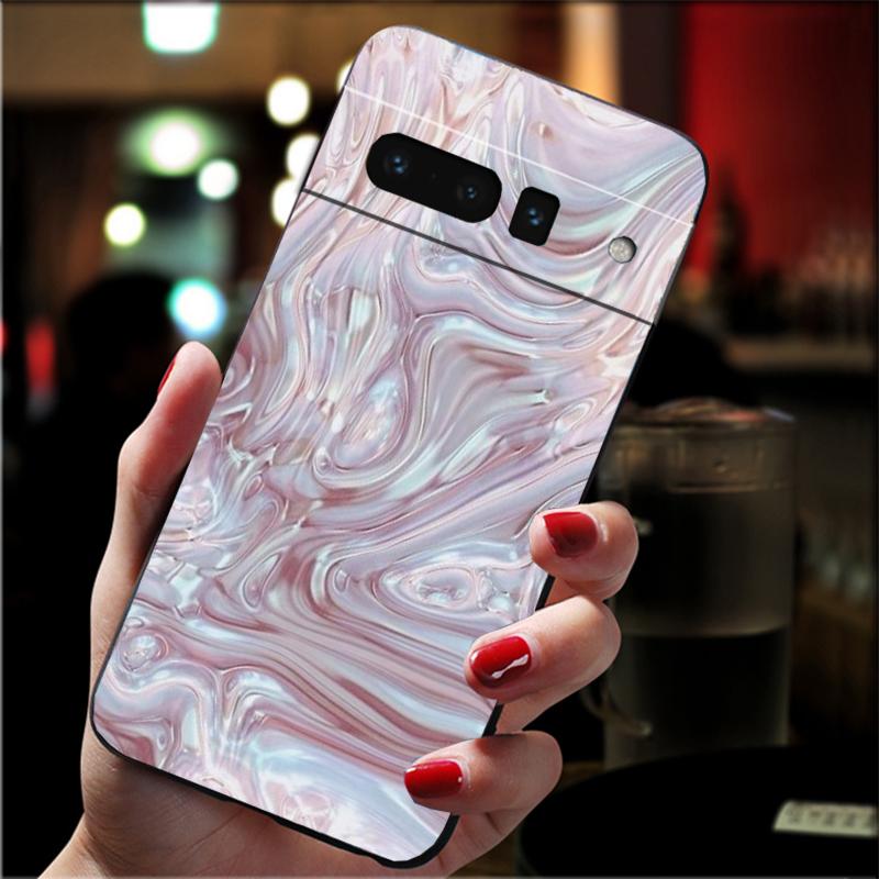 Phone Case For Google Pixel 10 9 Pro XL 9A 8 7 6 Pro Pixel 8A 7A 6A Pixel 8 7 6 5 Iridescent Holographic Blue pink