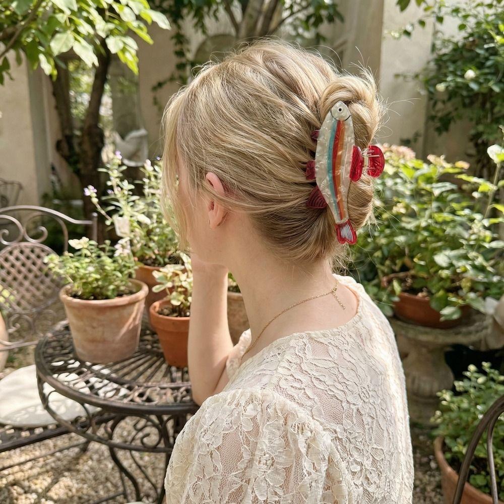 PVC Meeresleben Fisch Haarspange Thunfisch Fisch Greifklemme Kreativer Meeres-Tier-Haarkralle Damen