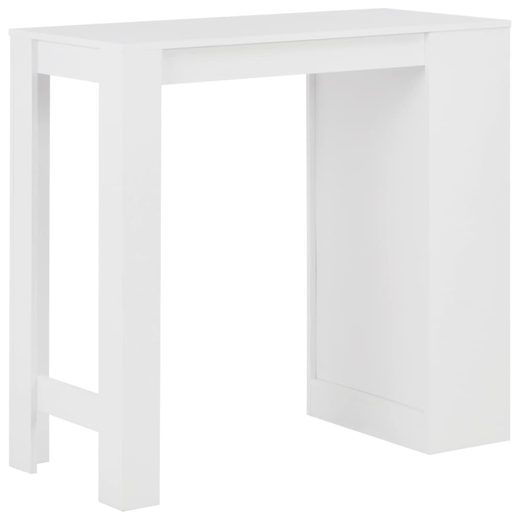 Standing Table with Shelf White 110 x 50 x 103 cm