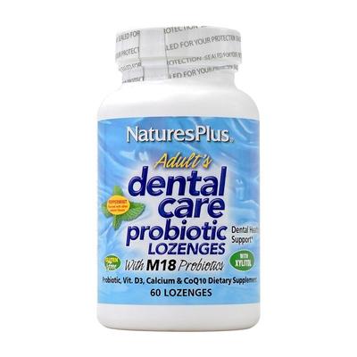 Adults Dental Care Probiotic Lozenges with Xylitol Peppermint Flavor, 60 Lozenges
