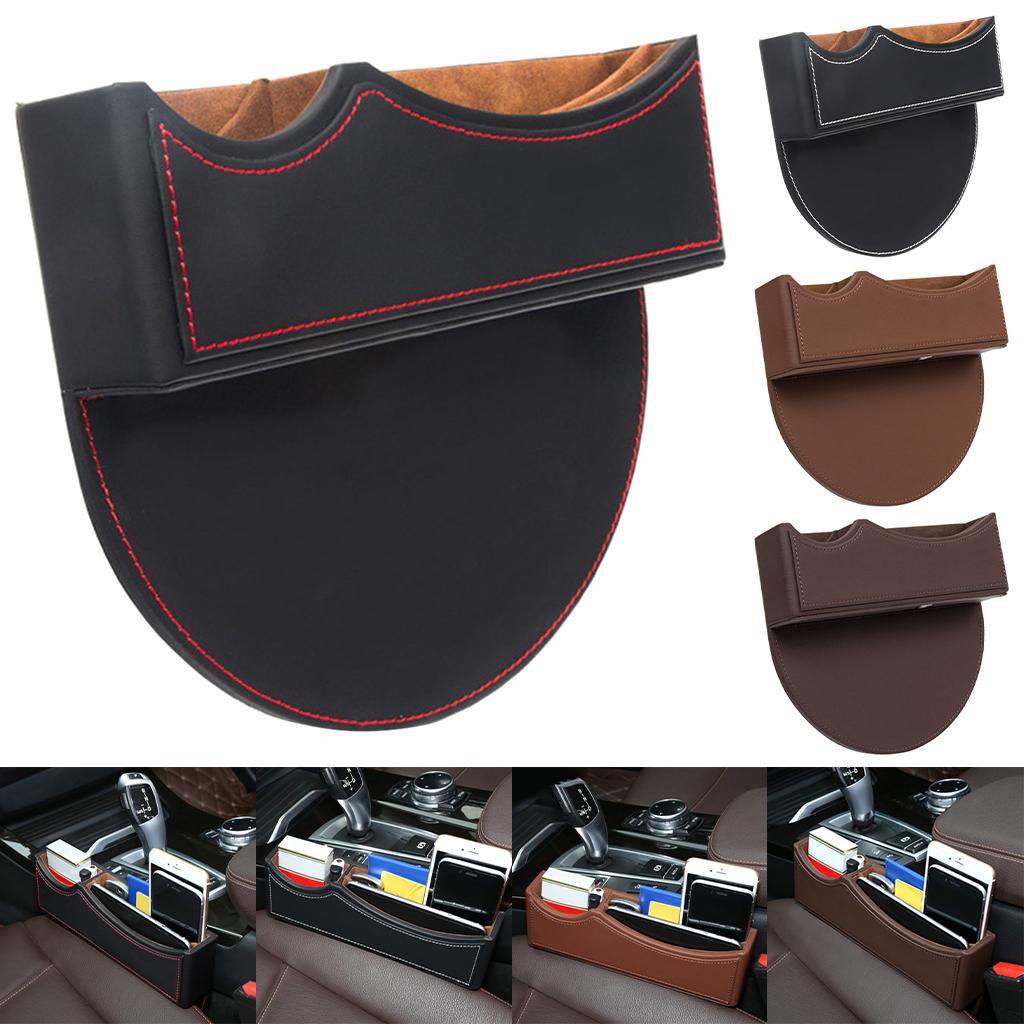PU Leather Gap Storage Organizer, Multifunctional Gap Filler, Console Storage, for Cup Holder Cellphones Keys Cards